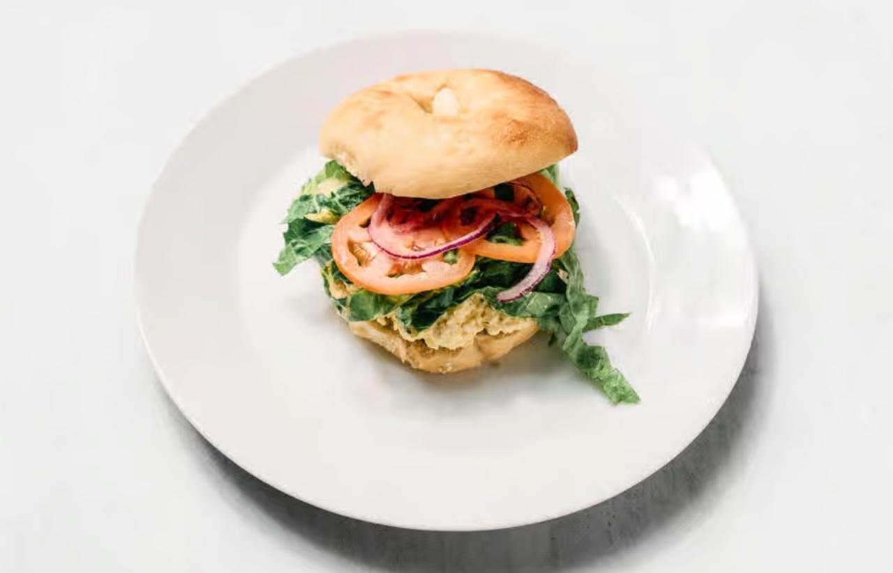 Egg salad sandwich at Benny's Bagels Dallas TX