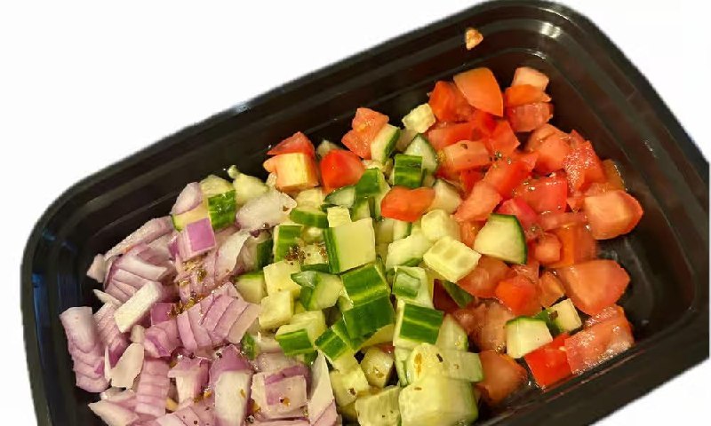 Israeli salad at Benny's Bagels Dallas TX